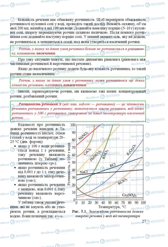 Підручники Хімія 9 клас сторінка 27