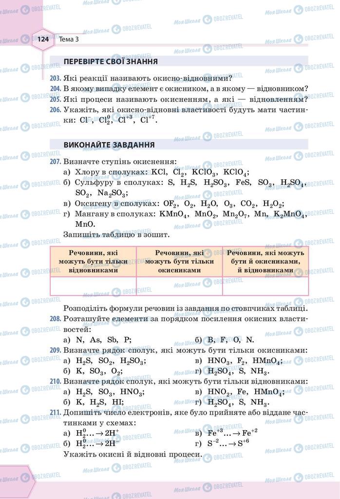 Учебники Химия 9 класс страница 124