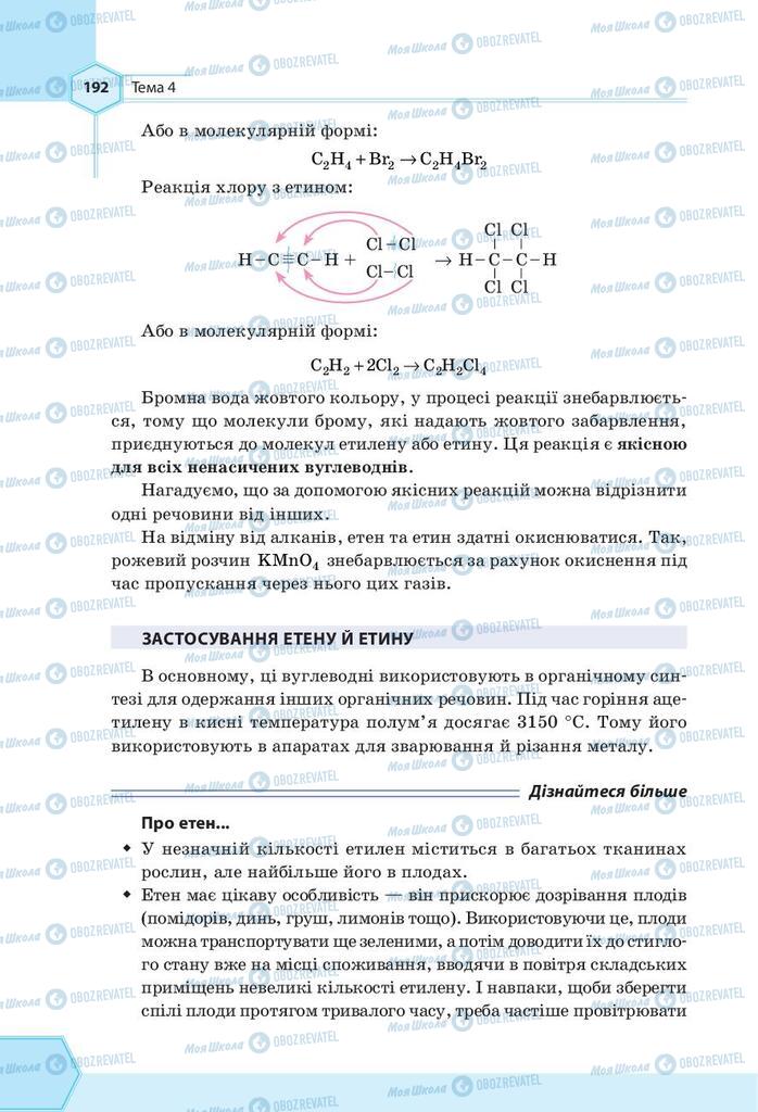 Підручники Хімія 9 клас сторінка 192