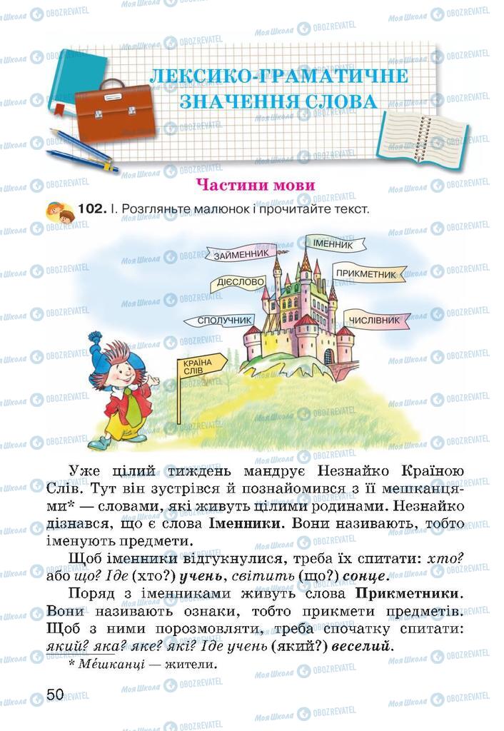 Підручники Українська мова 4 клас сторінка  50