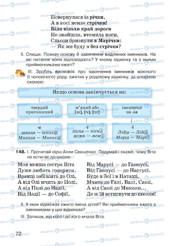 Учебники Укр мова 4 класс страница 72