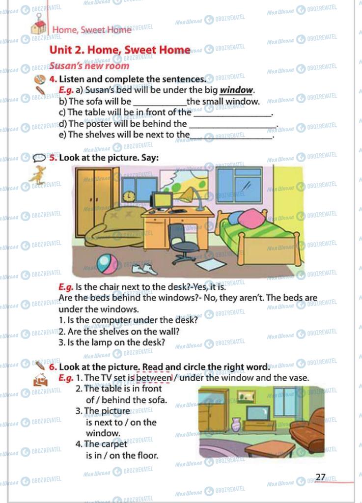 Підручники Англійська мова 4 клас сторінка 27