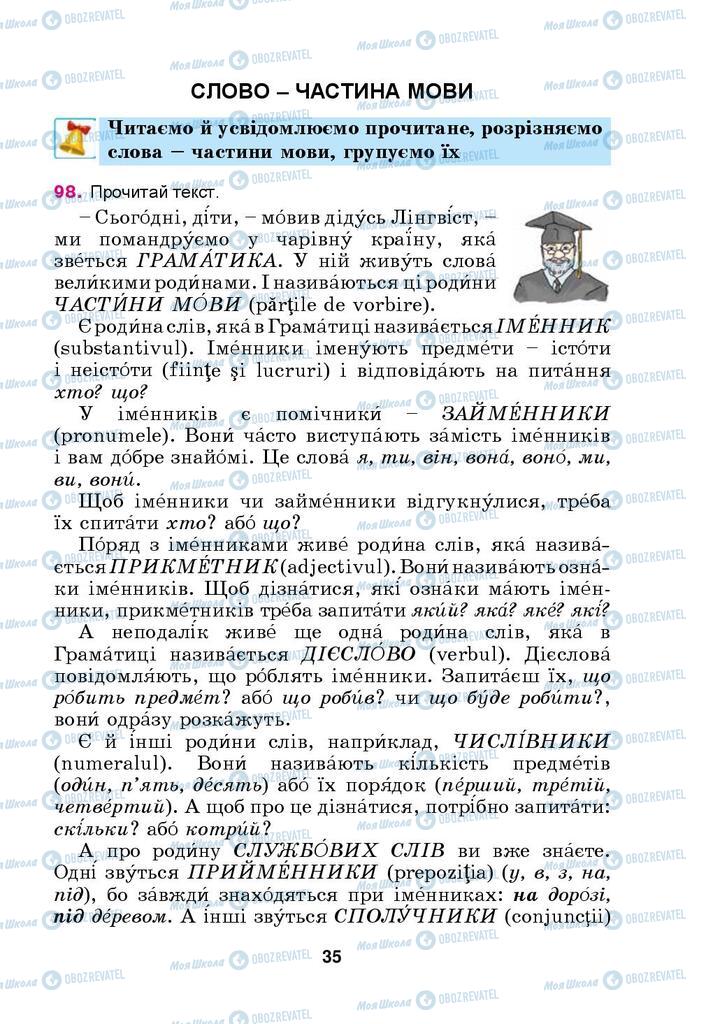 Підручники Українська мова 4 клас сторінка  35