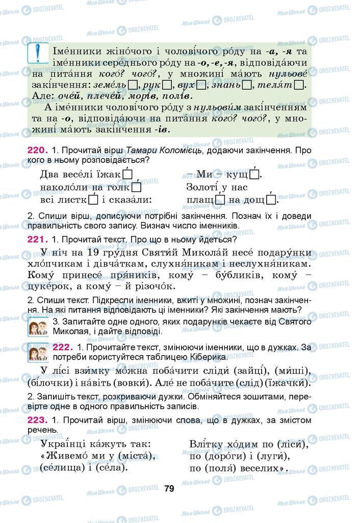 Підручники Українська мова 4 клас сторінка 79
