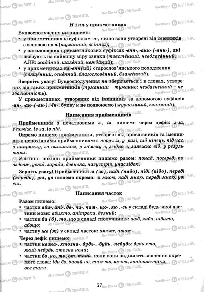 Учебники Укр мова 9 класс страница 57