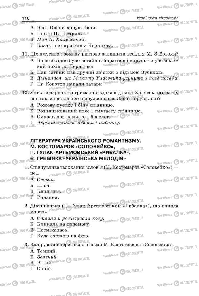 Учебники Укр мова 9 класс страница  110