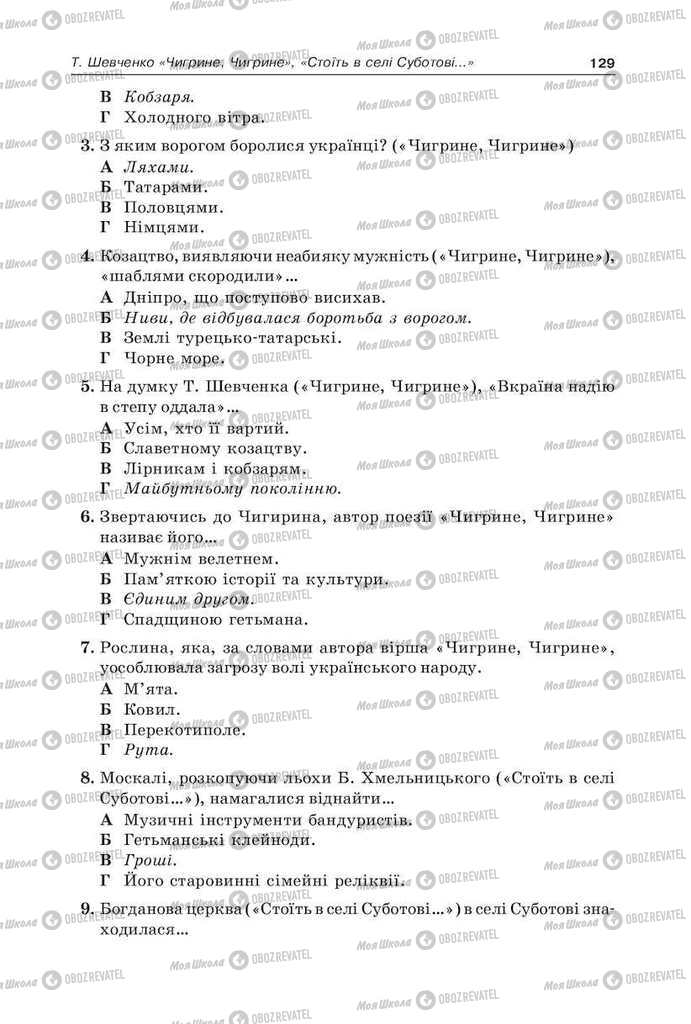 Підручники Українська мова 9 клас сторінка 129