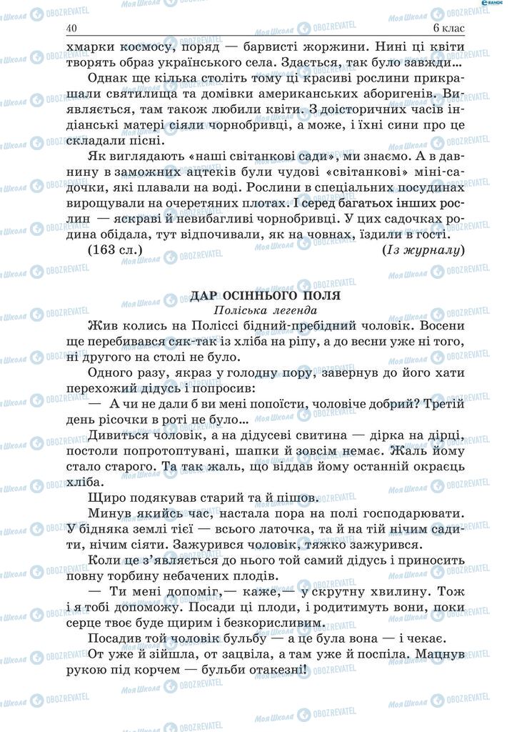 Підручники Українська мова 9 клас сторінка 40