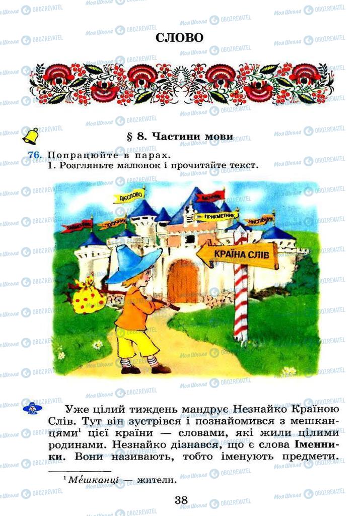 Підручники Українська мова 4 клас сторінка  38