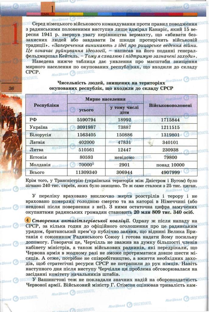 Підручники Всесвітня історія 11 клас сторінка 36