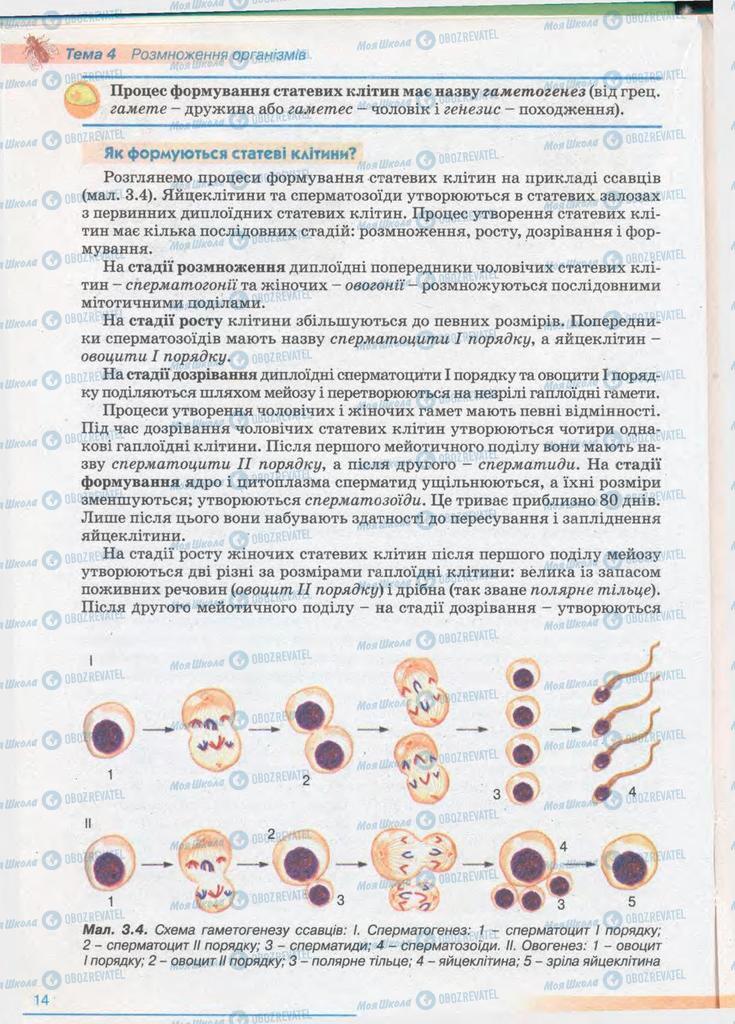 Підручники Біологія 11 клас сторінка 14