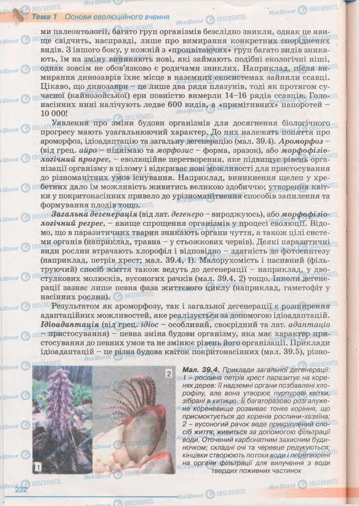 Учебники Биология 11 класс страница 232