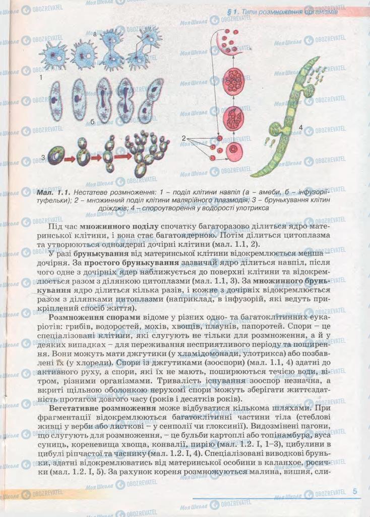 Підручники Біологія 11 клас сторінка 5