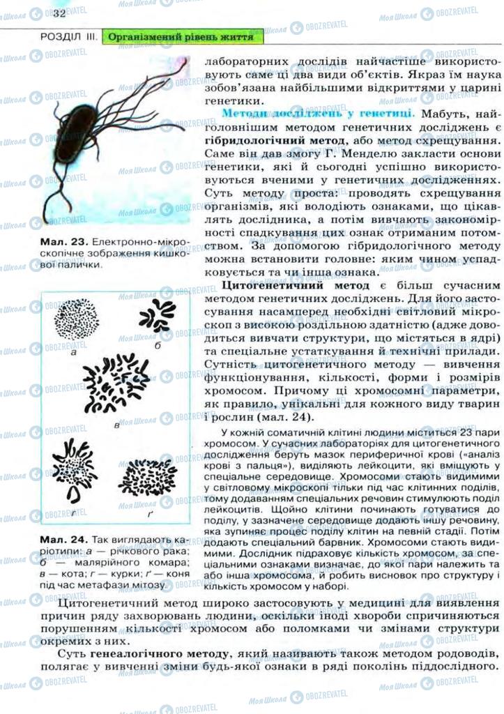 Підручники Біологія 11 клас сторінка 32