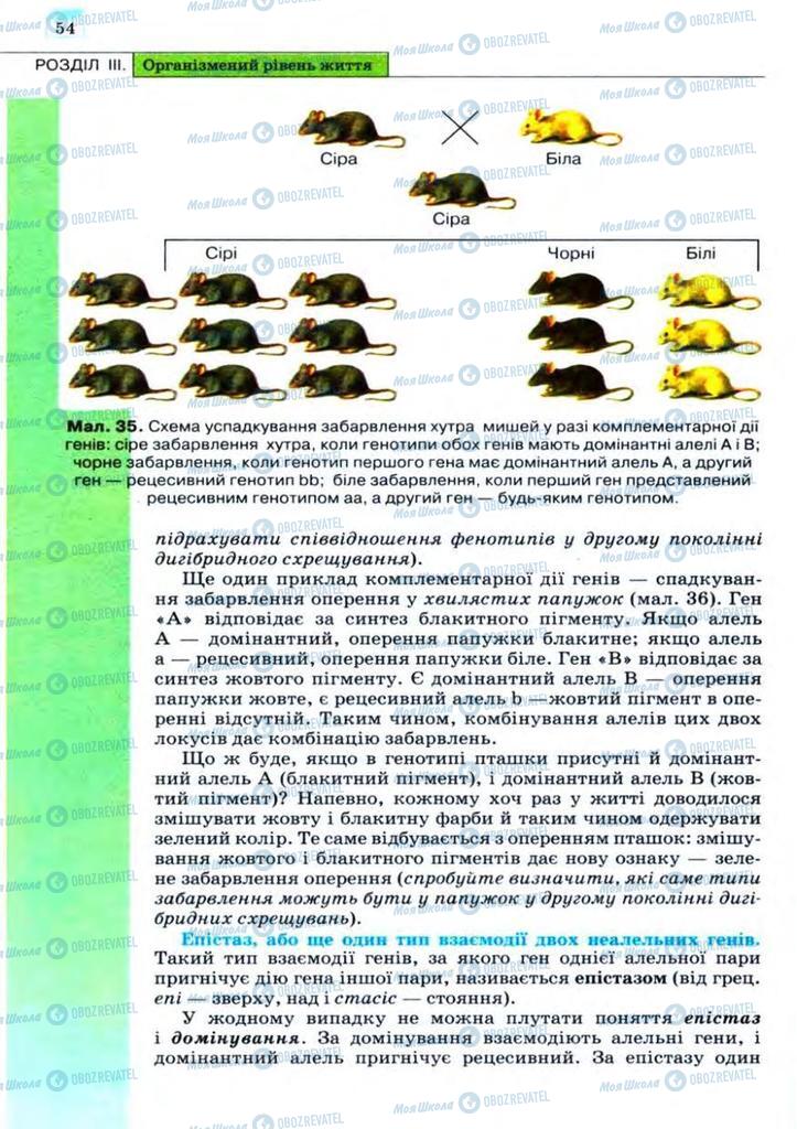 Учебники Биология 11 класс страница 54