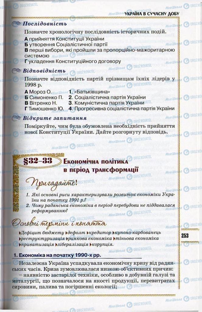 Підручники Історія України 11 клас сторінка 253