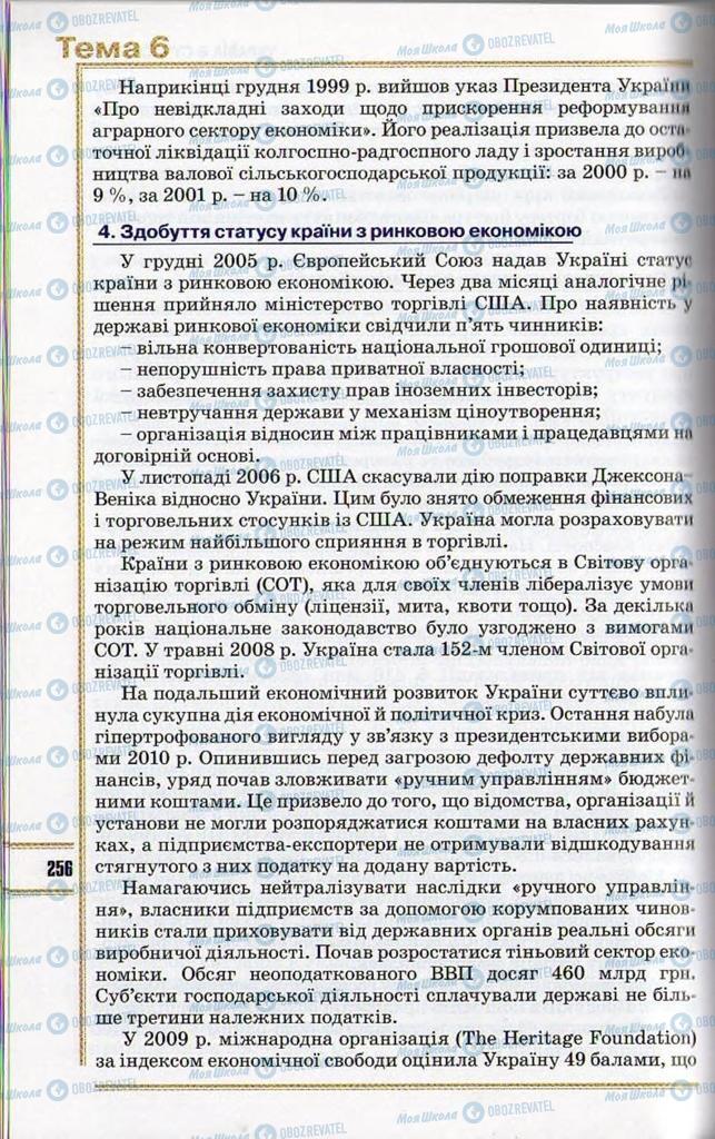 Підручники Історія України 11 клас сторінка 256