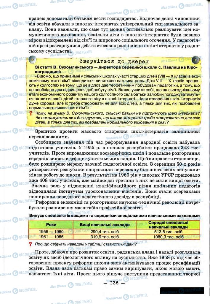 Учебники История Украины 11 класс страница 136
