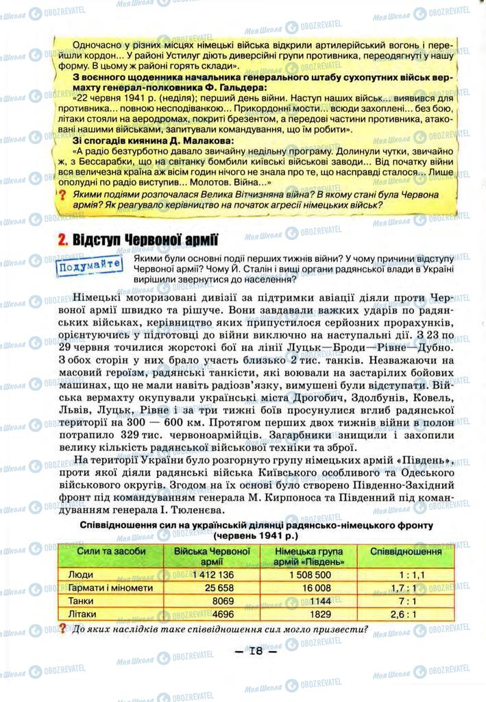 Підручники Історія України 11 клас сторінка 18