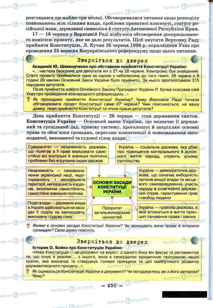 Підручники Історія України 11 клас сторінка 250