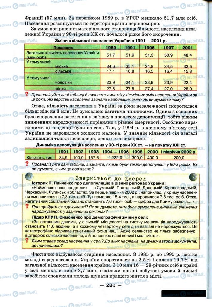 Учебники История Украины 11 класс страница 280