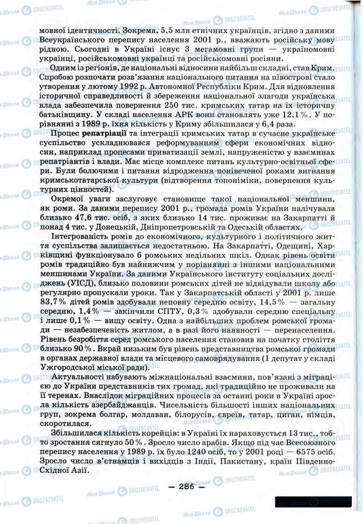 Підручники Історія України 11 клас сторінка 286