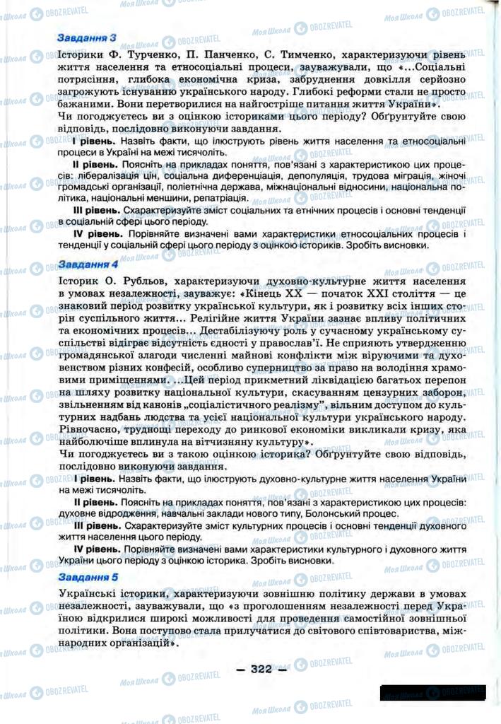 Підручники Історія України 11 клас сторінка 322
