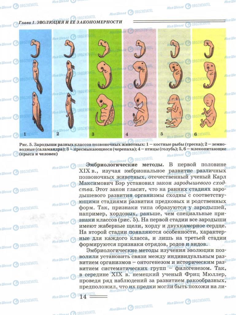 Учебники Биология 11 класс страница 14