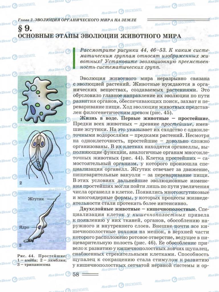 Підручники Біологія 11 клас сторінка 58