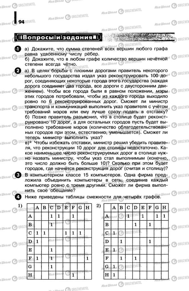 Підручники Інформатика 10 клас сторінка  94