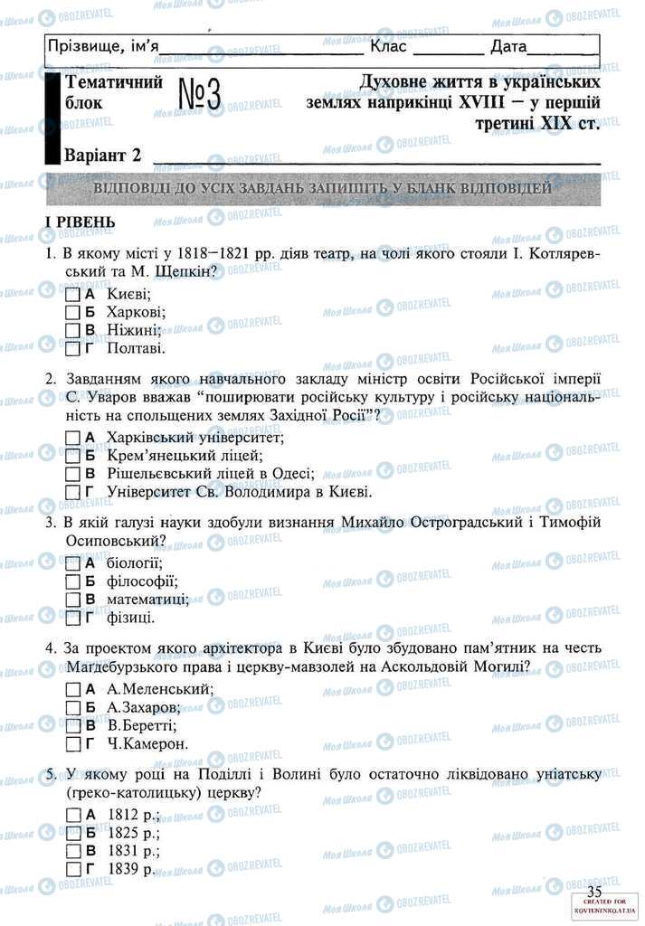 Учебники История Украины 9 класс страница 35