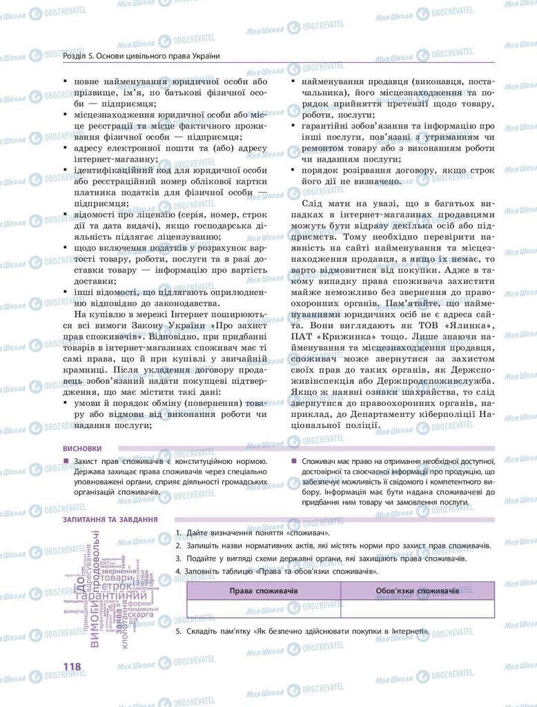 Учебники Правоведение 9 класс страница 118