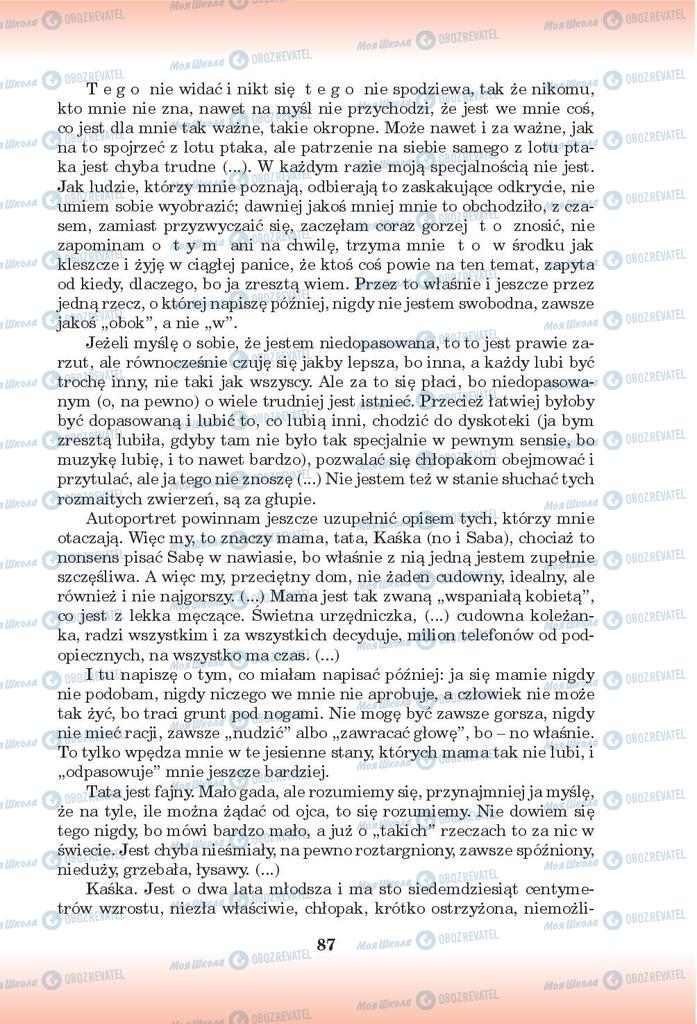 Підручники Польська мова 9 клас сторінка 87