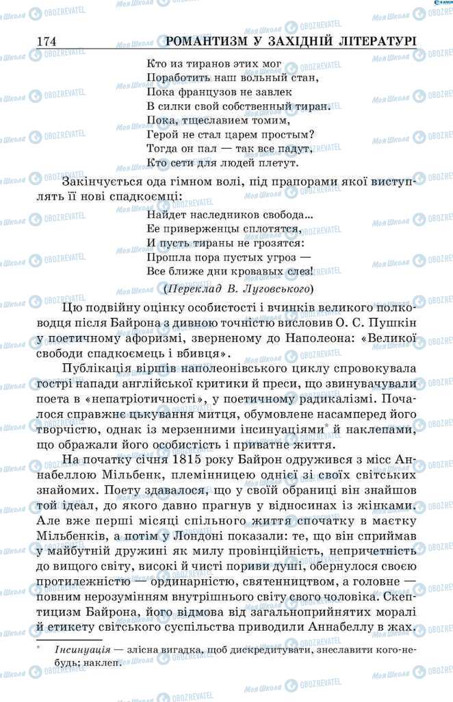 Учебники Зарубежная литература 9 класс страница 174