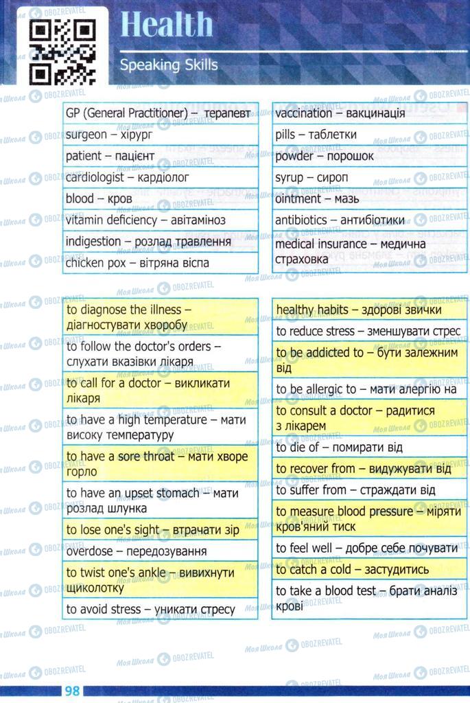 Підручники Англійська мова 8 клас сторінка 98