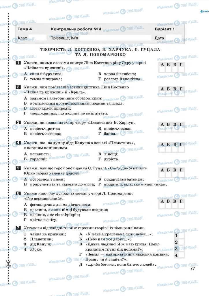 Учебники Укр мова 7 класс страница 77