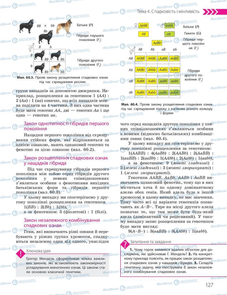 Підручники Біологія 10 клас сторінка 127