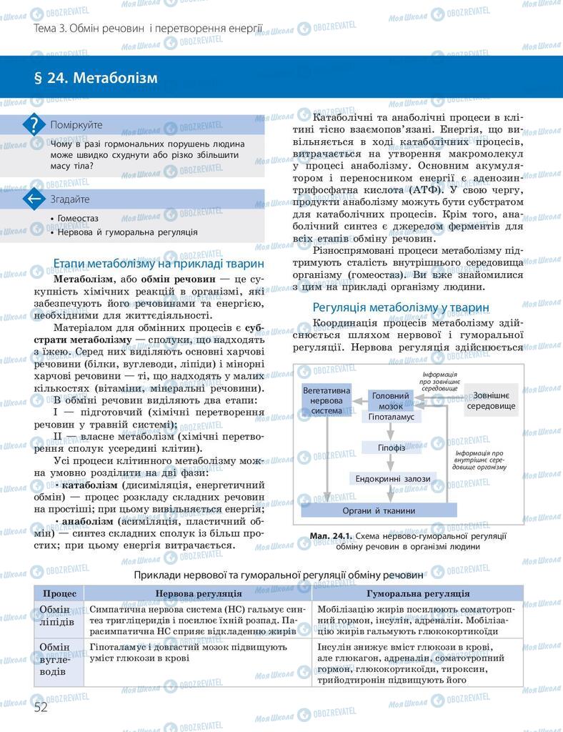 Підручники Біологія 10 клас сторінка 52