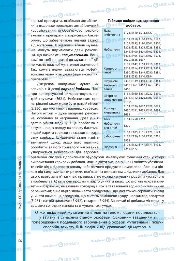 Підручники Біологія 10 клас сторінка 196