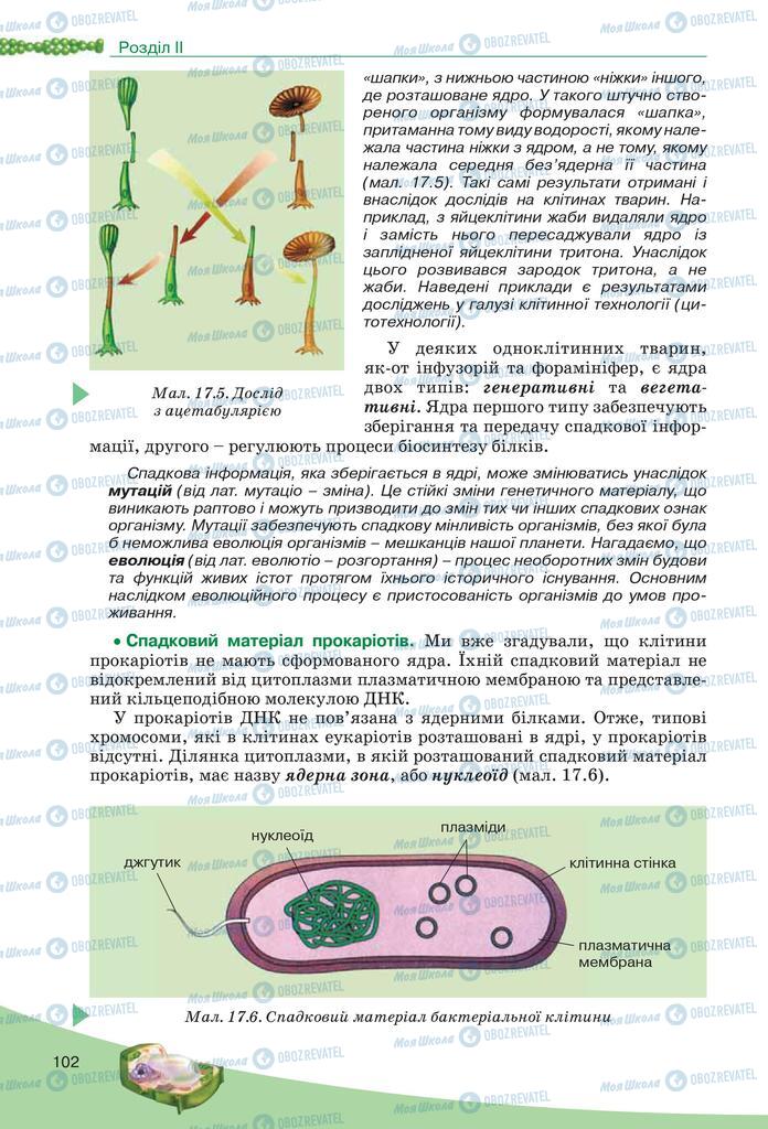 Підручники Біологія 10 клас сторінка  102