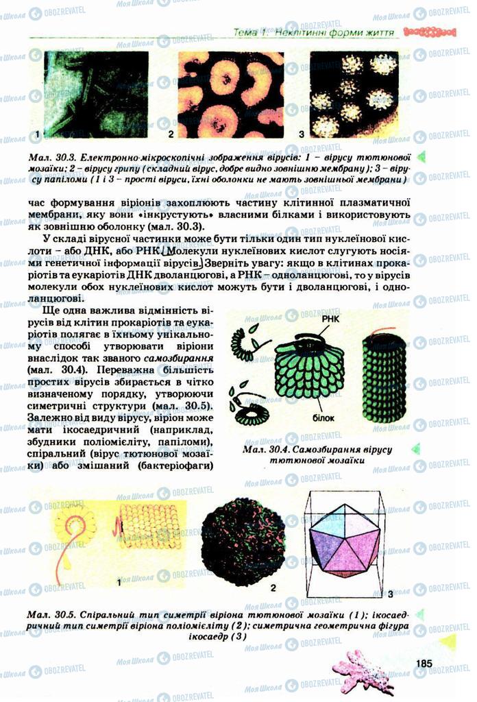 Підручники Біологія 10 клас сторінка 185