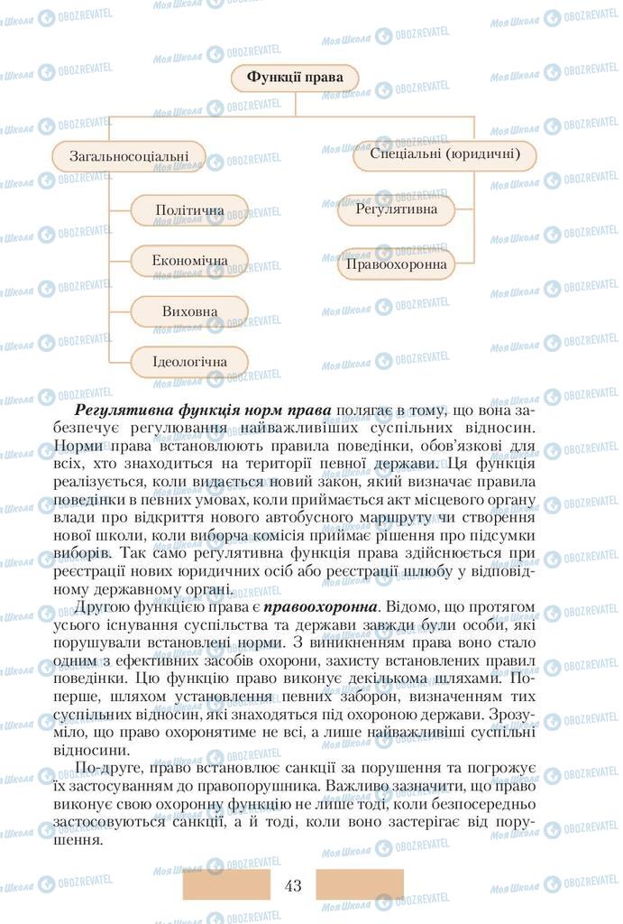 Підручники Правознавство 10 клас сторінка 43