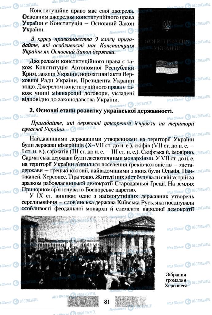 Підручники Правознавство 10 клас сторінка 81