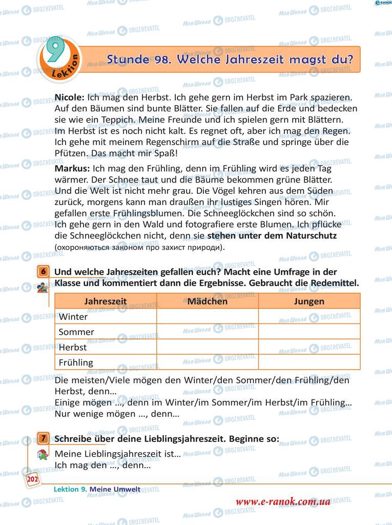 Підручники Німецька мова 5 клас сторінка 202