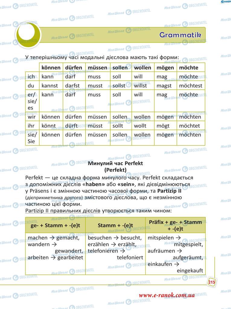 Підручники Німецька мова 5 клас сторінка 215