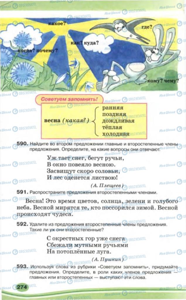 Учебники Русский язык 5 класс страница 274