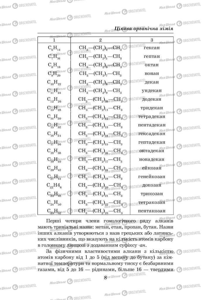 Підручники Хімія 8 клас сторінка  8
