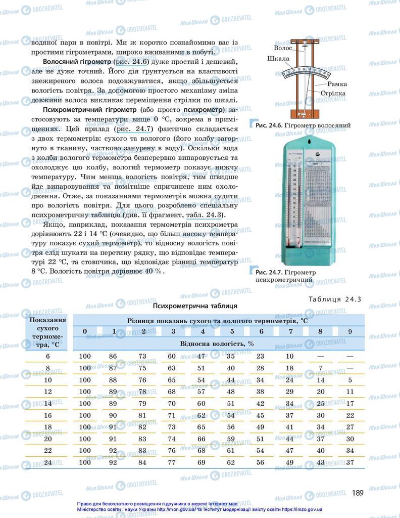 Учебники Физика 10 класс страница 189