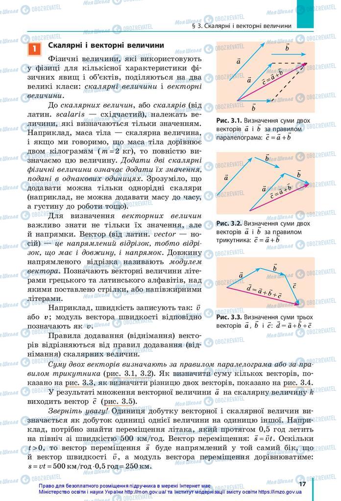 Підручники Фізика 10 клас сторінка 17