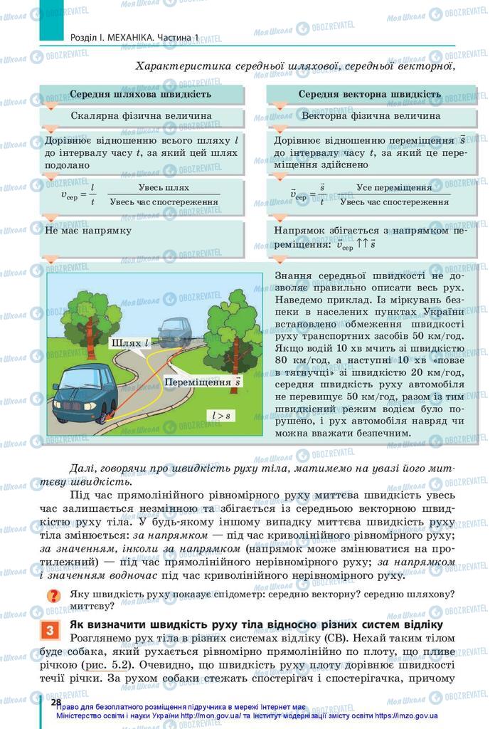 Підручники Фізика 10 клас сторінка 28